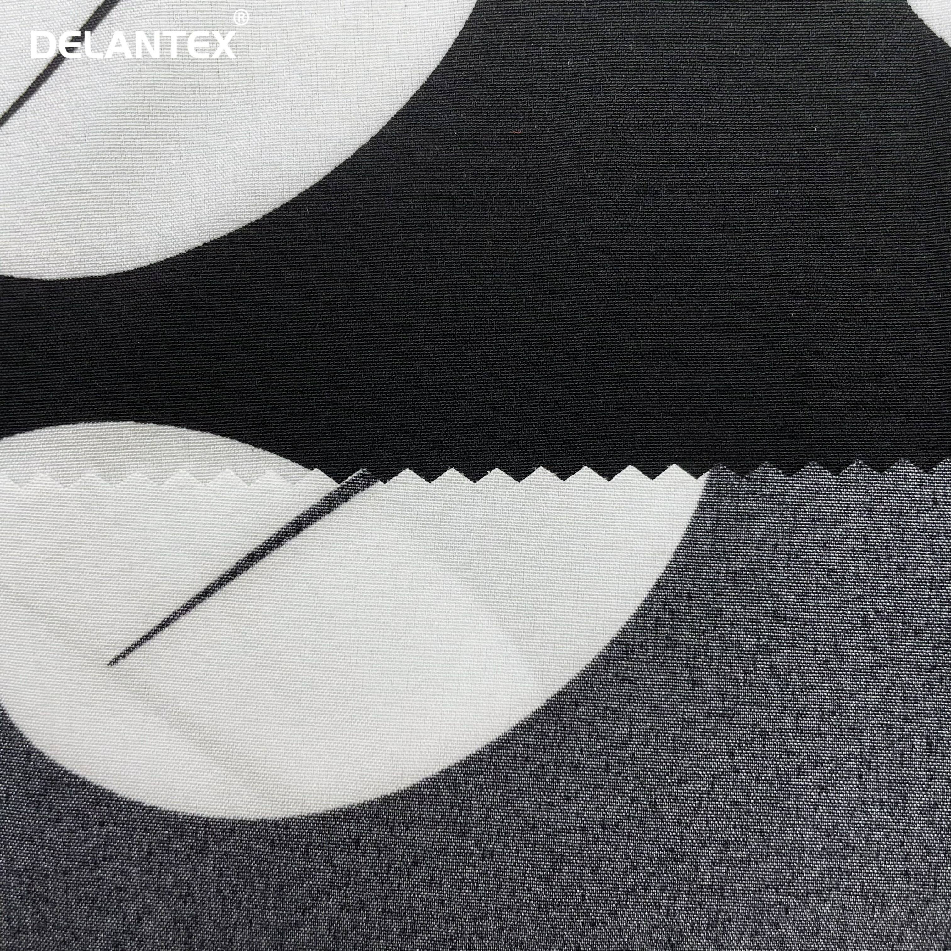 Delantex High Quality Super Soft Polyester Spandex Printed 4-Way Stretch Fabric for Blouse