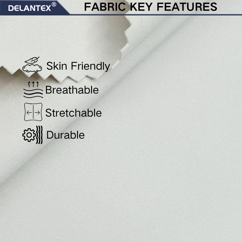 Delantex 155cm 210gsm Free Sample Women's Top Fabric Is Skin Friendly and Soft