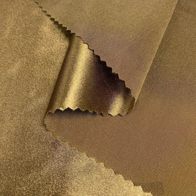 Delantex Custom Fabric Shiny Sari Material Elastic Polyester Spandex Fabric Silk Satin Fabric for Dress