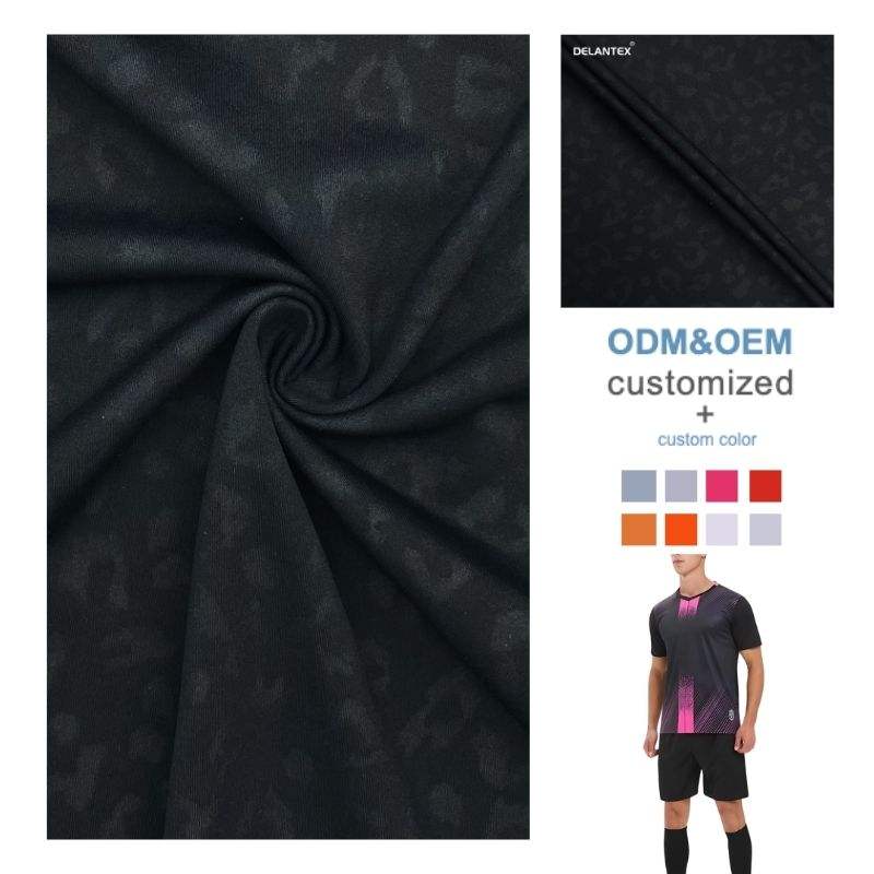 Delantex Manufacture 75%Nylon 25%Spandex Breathable Double Side Embossed Fabric Free Sample