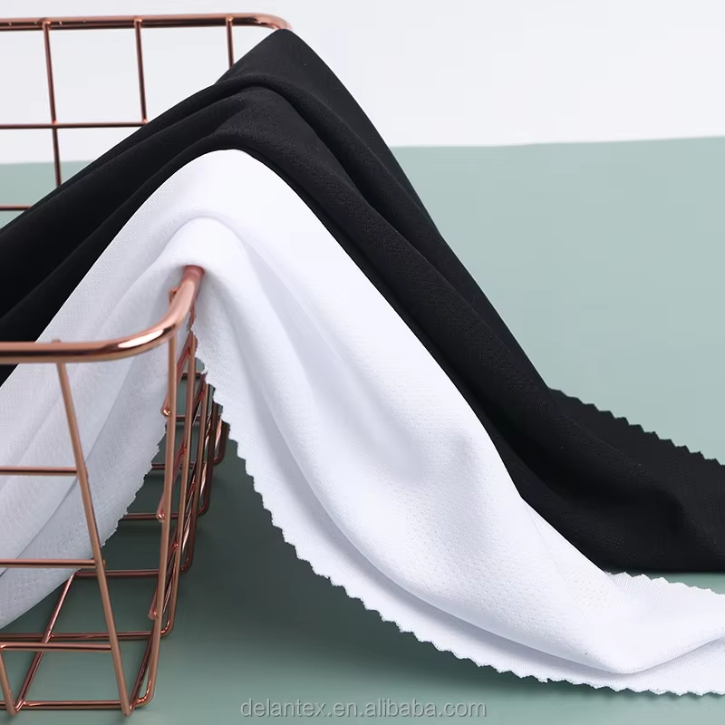 Delantex Yellow Bird Eye Pq Mesh Fabric - Anti-Yellow Treatment