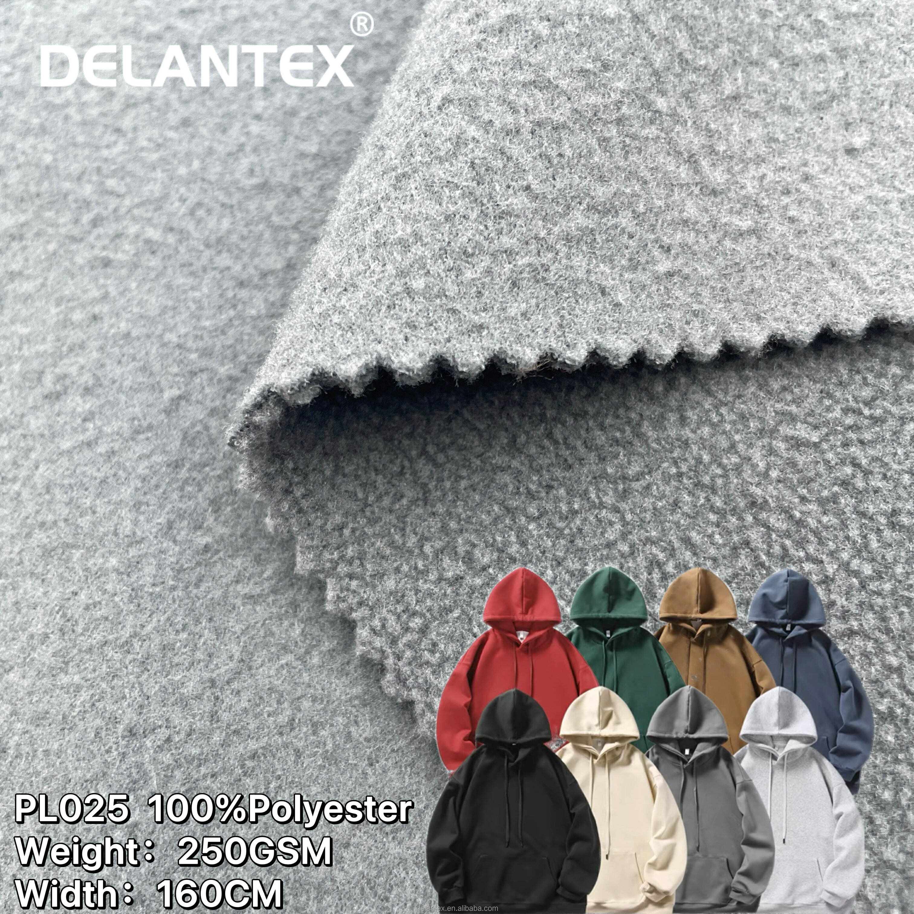 Delantex 2 Sides Brushed,1 Side Anti-pilling Polar Fleece Fabric for Garment