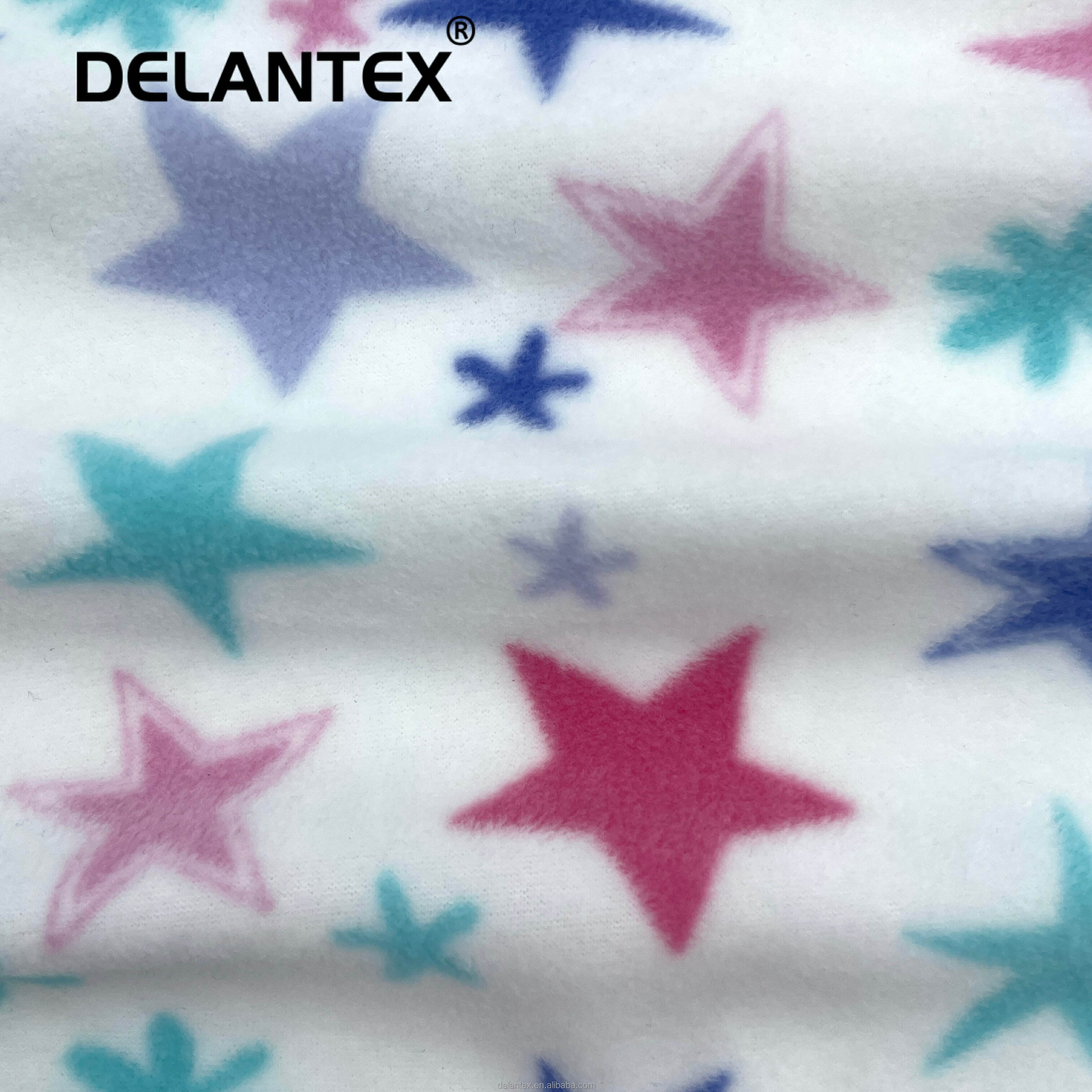 Delantex 150D/96F FDY Digital Printing Wholesale Anti Pill Fleece Fabric Manufacturer