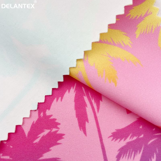 Delantex 80%polyester 20%spandex New Fashion Printed Weft Fabric Material Swimwear Fabric for Sale