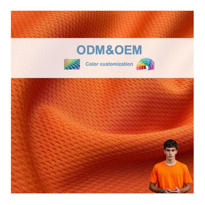 Delantex 75D Cool and Comfortable Mesh 100% Polyester Fabric Knitted Bright Hole Cloth for T-shirt
