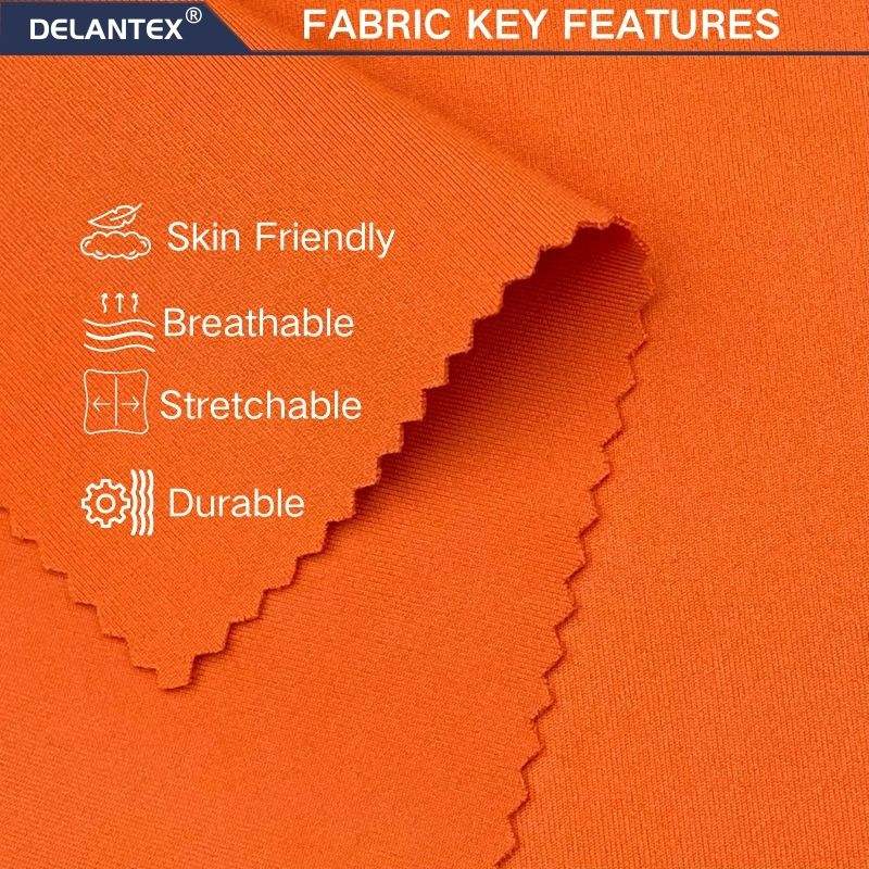 Delantex Scuba Fabric Orange for Uniform, Sportswear 370GSM