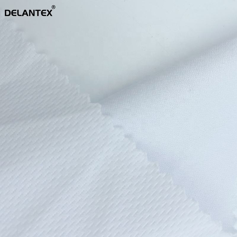 Delantex Sublimation Fabric 180gsm White Skin Friendly Wicking Knit Poly Bird Eye Mesh Fabric Supplier Free Sample