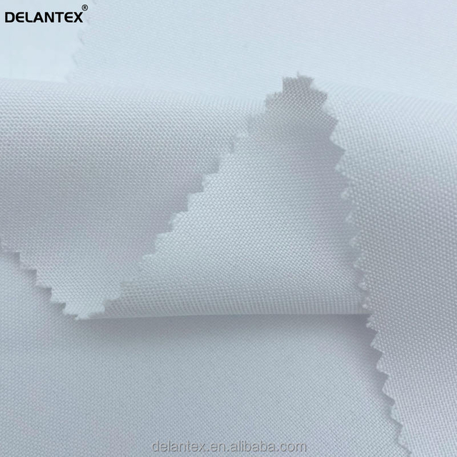 DTY 140GSM Lightweight 100%polyester White Fabric for Hotel Staff Uniform