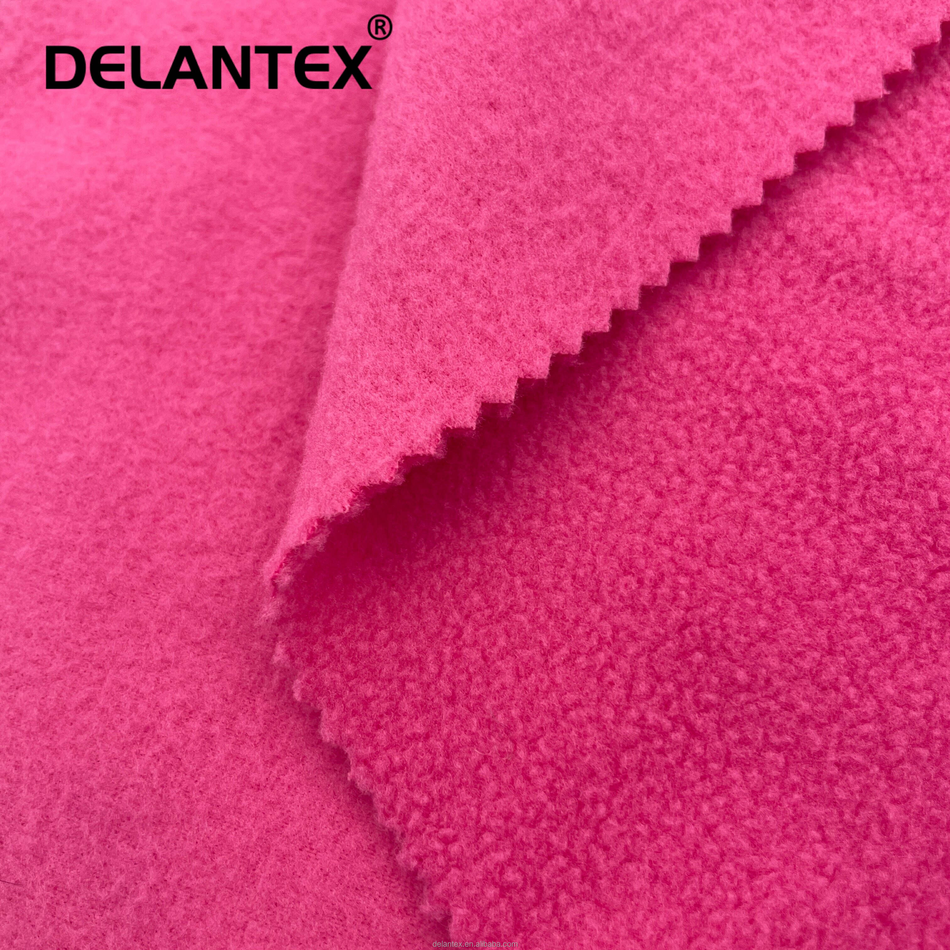 Delantex DTY Soft Hand Feel Stretch Anti-pilling Cheap Polar Fleece Fabric for Clothing