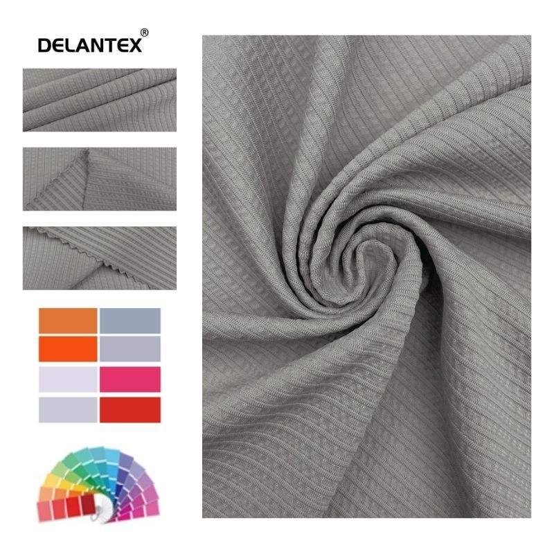 Delantex Wrinkle 78%Nylon 22%spandex Crinkled 175GSM Bubble Crepe Nylon Fabric for Men Garment