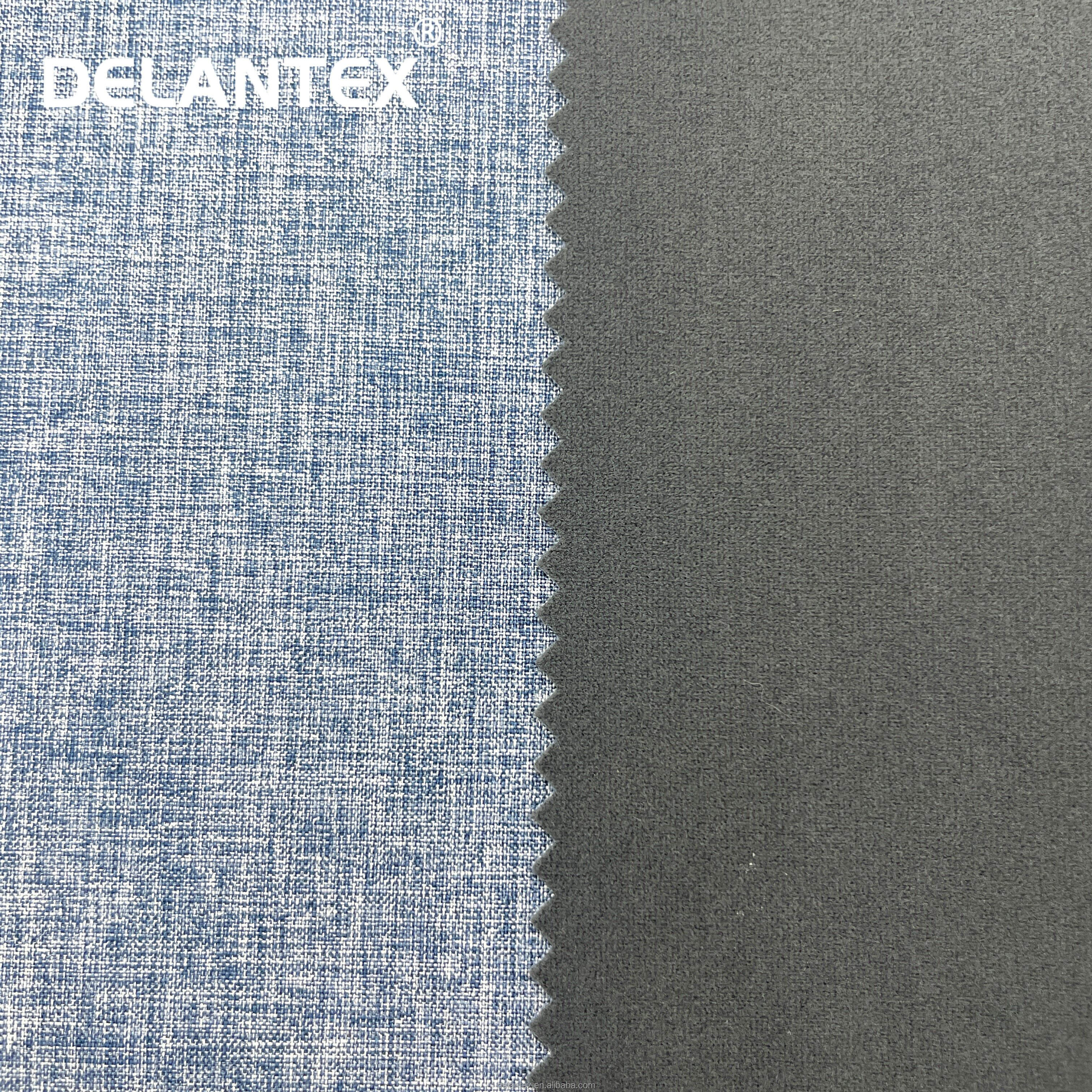 Delantex Water Proof Cationic Polyester Woven Backed Soft Shell Fabric With Fleece Lining