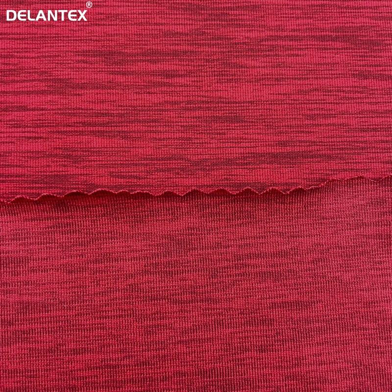 Delantex Factory 175gsm Soft Breathable Polyester Spandex Knitted Fabric Stretch Plain Style for Woman Tracksuits Fabric