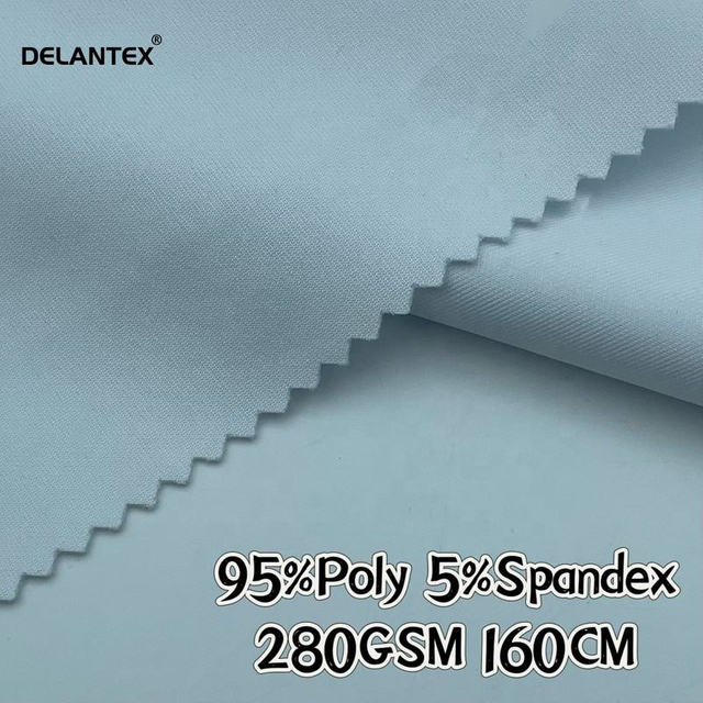 Delantex 280GSM 95%Poly White Scuba Knitting Fabric for Sports Wear