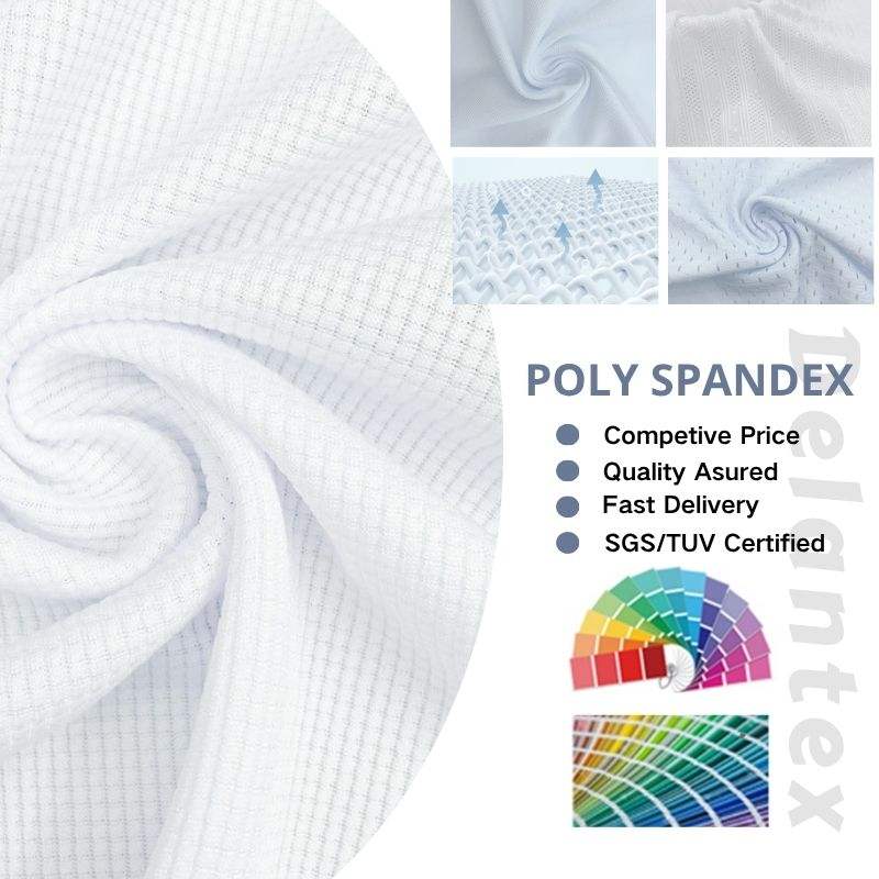 High Quality Polyester Jacquard Football Uniform Waffle Fabric Sublimation Sports Jersey Fabric Free Sample