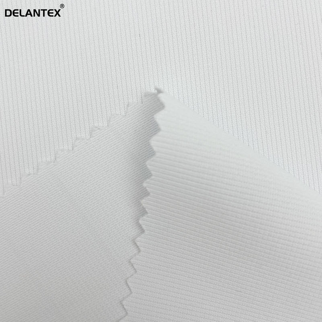 Delantex White Woven Fabric DTY 210GSM Workwear Fabric for Corporate Uniform