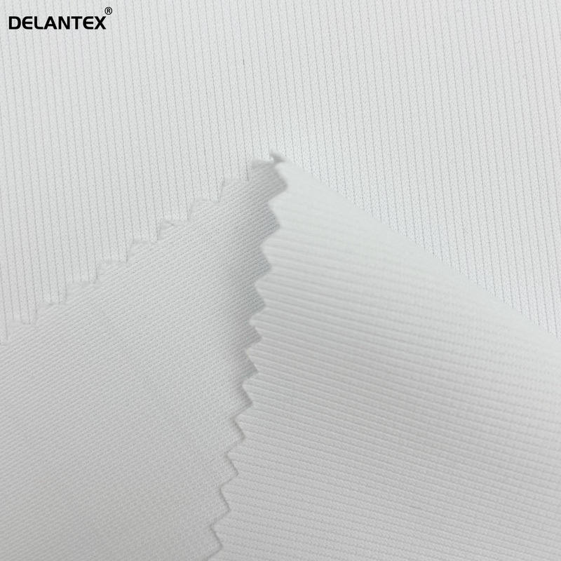 Delantex White Woven Fabric DTY 210GSM Workwear Fabric for Corporate Uniform