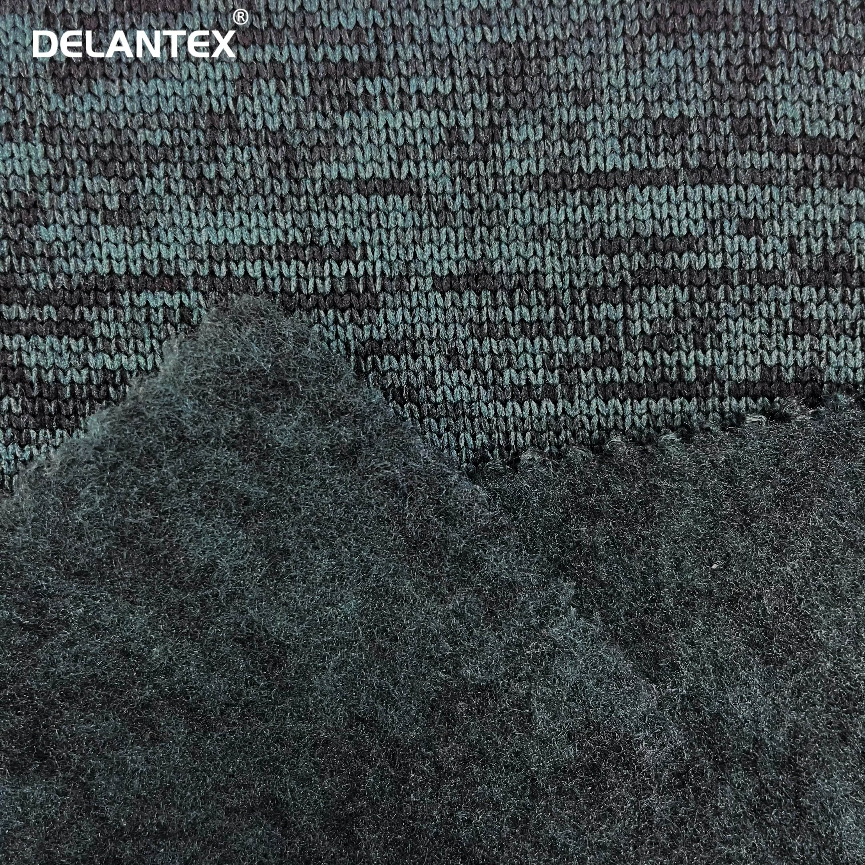 Delantex Warp Knitting Keep Warm Fabric 100% Polyester Brushed Hacci Fabric