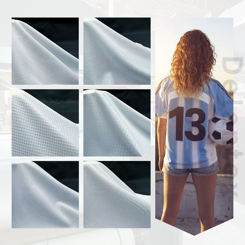 Delantex Hotsale Dry Fit Fabric for Sport Sublimation Fabric 100% Polyester Material Bird Eye Mesh Fabric for T-shirt