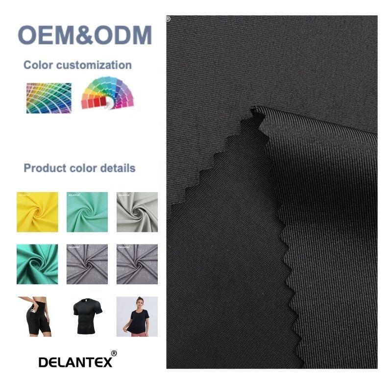 Hot Sale Black 86% Recycle Polyester 14%spandex Jersey Wholesale Fabric Suppliers Free Sample