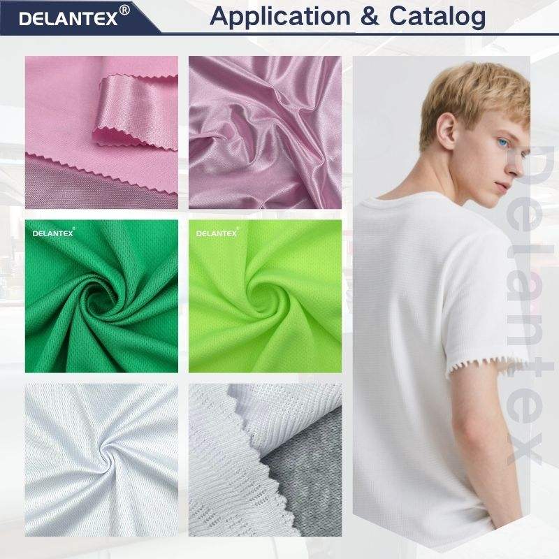 DELANTEX 100% Polyester 160gsm 155cm Football Jersey Fabric Material Pinhole Mesh Fabric Sublimation Sportswear Fabric