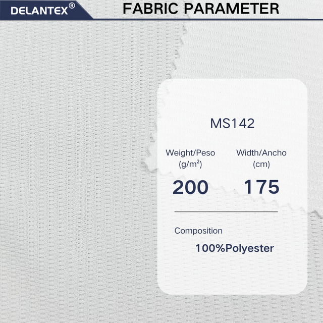 Delantex Breathable Men's Sports Quick Drying T-shirt Fabric Sublimation Bird Eyes Dry Fit Fabric 175cm 200gsm