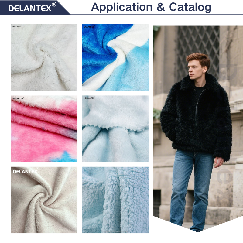 Delantex 230CM/230GSM Warp Flannel Fleece Fabric Blanket Plush Jacket Suitable High Quality Fabric Wholesale Manufacturer