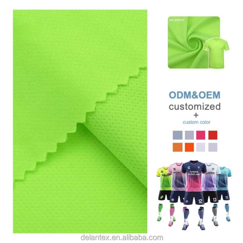 Delantex 100 Polyester Bird Eye Knitting Dot Mesh Fabric for Sports Wear Dry Fit Sportswear Fabric Free Sample