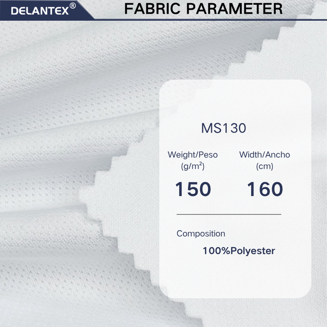 Delantex 100 Polyester Mesh 150GSM Fabric 160cm for Sublimated Sportswear Breathable Microfiber Fabric