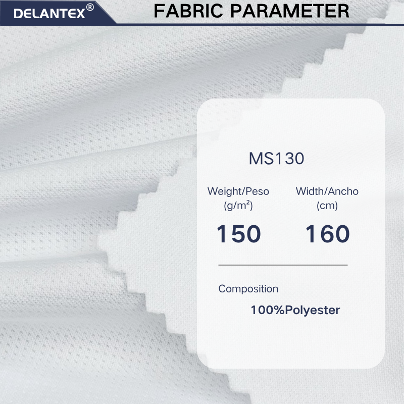Delantex 100 Polyester Mesh 150GSM Fabric 160cm for Sublimated Sportswear Breathable Microfiber Fabric