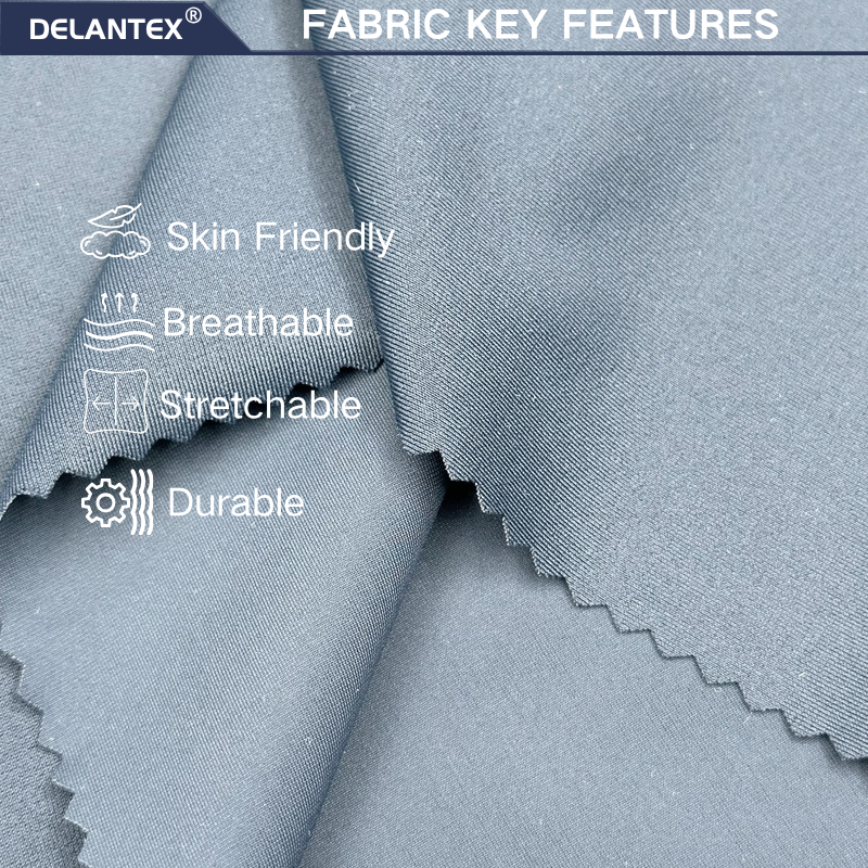Delantex Microfiber Sportswear Fabric for Clothing Athletic Dry Fit 4 Way Stretch Fabrics Sportswear Polyester T-shirt Fabric