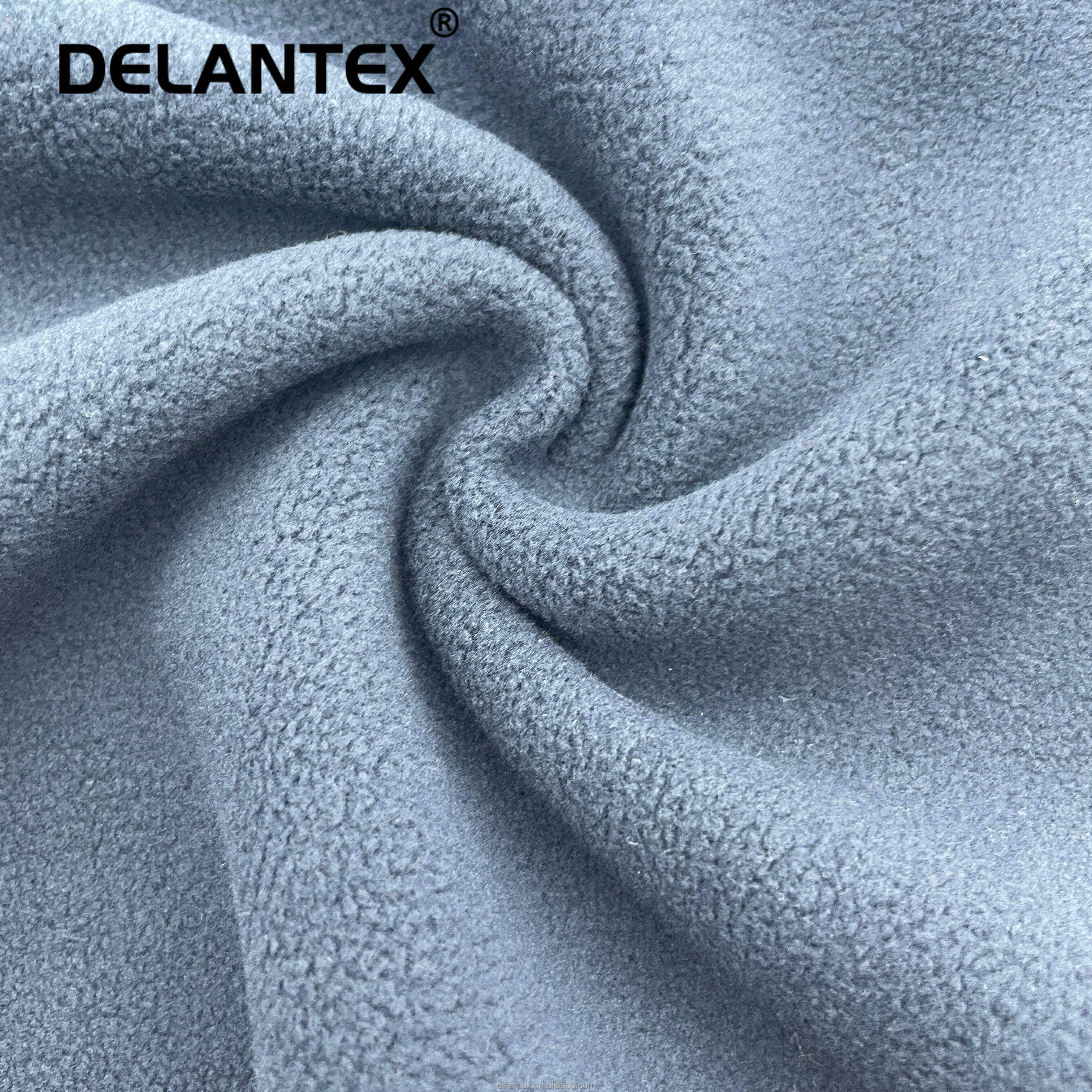 Delantex High Quality 100% Polyester Water Resistant Bonded Fleece Fabric for Jackets Free Sample