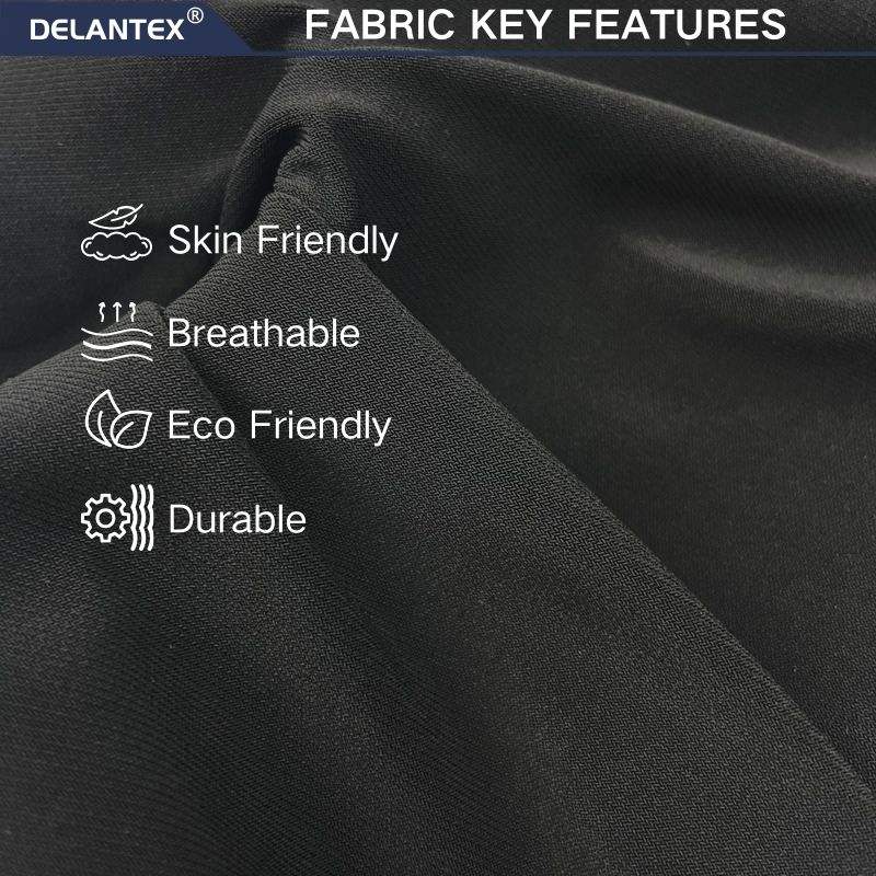 Delantex Ladies Wear ITY Fabric High Quality Drape 95polyester 5spandex Jersey Fabric for Skin Friendly Dress Free Sample