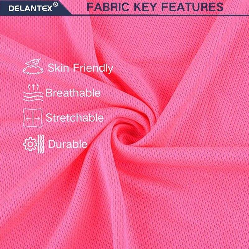 Delantex Textile 100% Polyester Dri-Fit Bird Eye Mesh Fabric Anti-Static Outdoor Sports Suit & Football Jersey for Girls