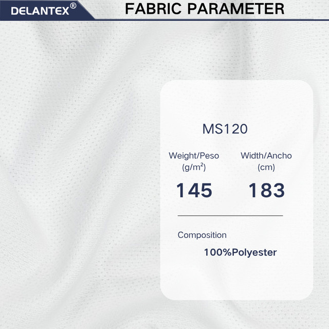 Delantex 100 Polyester Weft Knitted Dry Fit Mesh Fabric for Breathable Sport T-shirt Polyester Fabric for Sublimation Printing