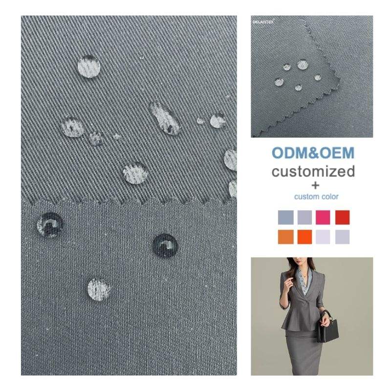 Delantex DTY 250GSM CVC 60%cotton 40%poly Waterproof Workwear Twill Fabric Supplier