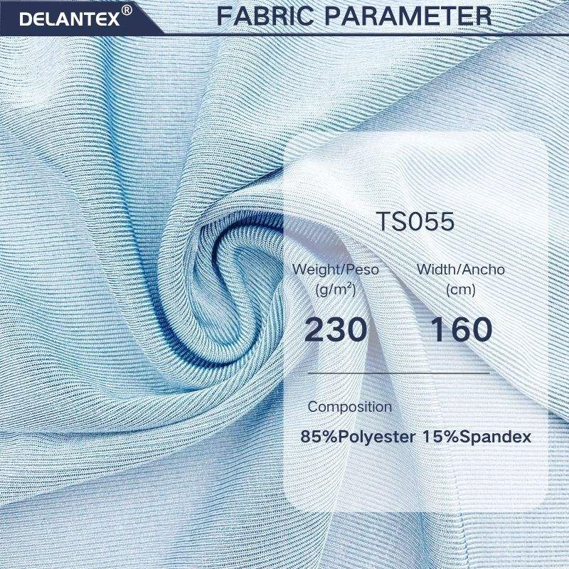 Delantex High Elastic Soft Ice Silk Rib Quick-drying Jersey Fabric Wholesaler Ice Jersey Fabric for Cool T-shirt Free Sample
