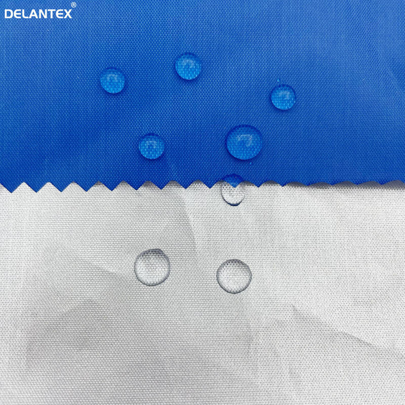 Delantex Lightweight Blue PW Silver Water Repellent Windproof 100% Polyester Fabric for Girls' Rain Coat Use Outdoor Lining