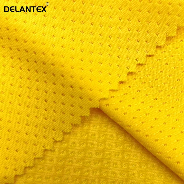 Delantex Manufacture Breathable Sport 95% Polyester 5%Spandex Knit Butterfly Jersey Stretch Mesh Fabric