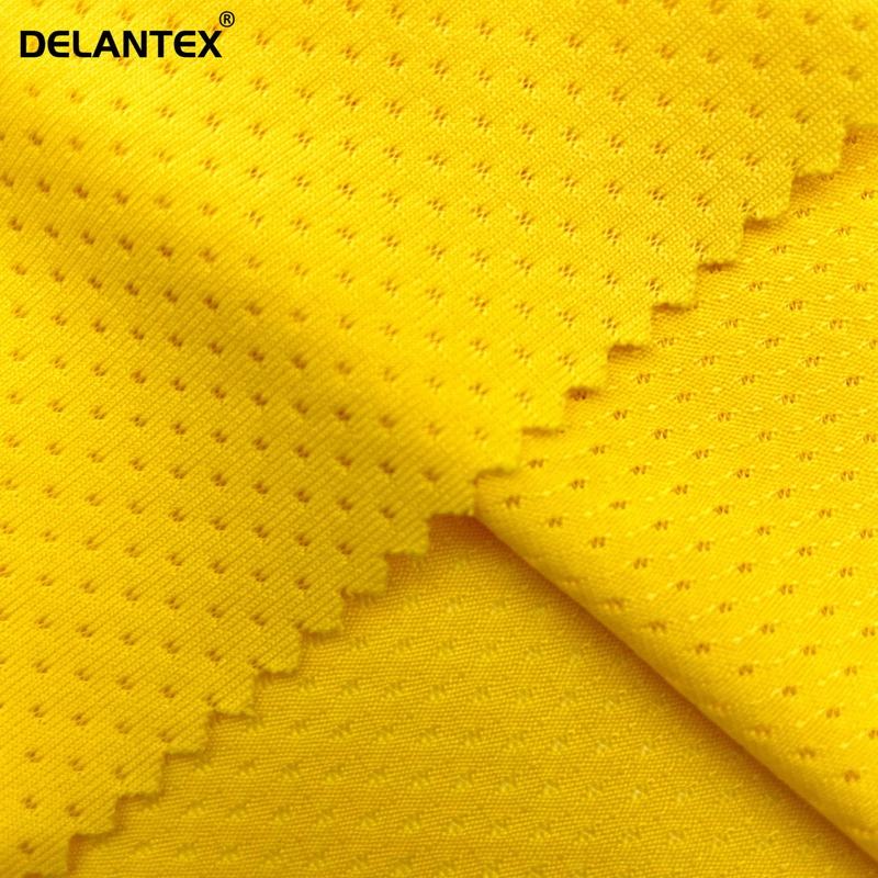 Delantex Manufacture Breathable Sport 95% Polyester 5%Spandex Knit Butterfly Jersey Stretch Mesh Fabric