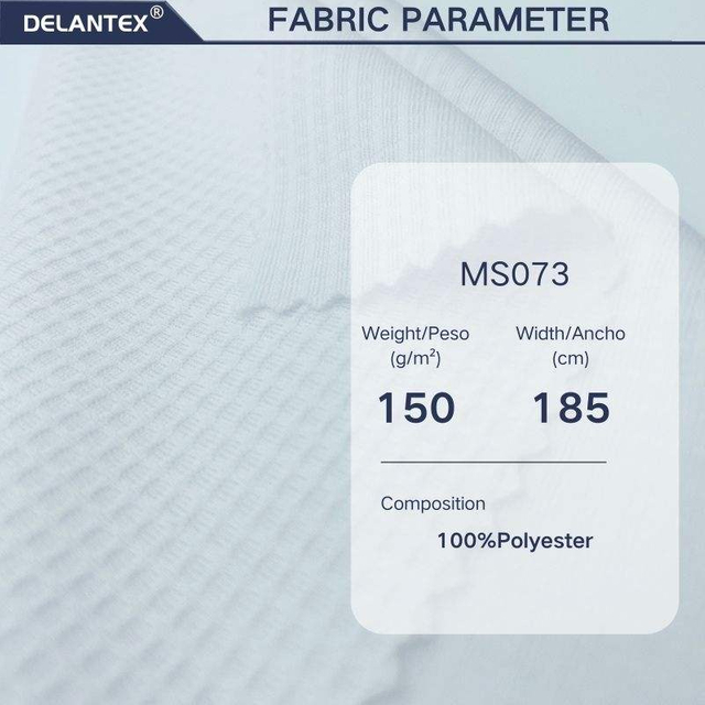 Delantex Sports Dry Fit Weft Knitting 185CM White square Grid Mesh Material Fabric Free Sample
