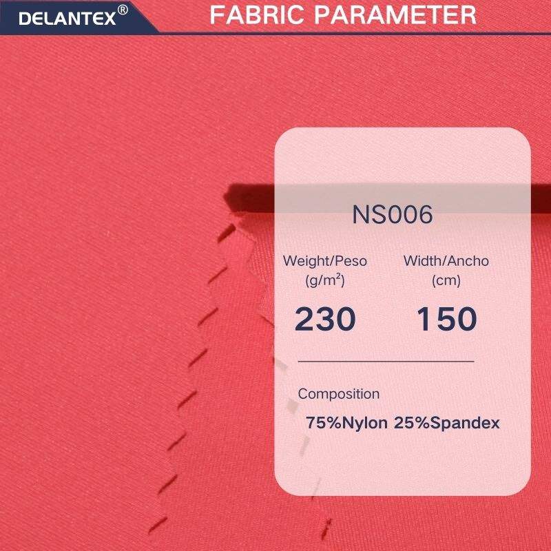 Delantex 75% Nylon 25% Spandex 4-Way Stretch Fabric Quick Dry & Soft Hand Feeling for Pants & Sports Wear for Swimwear
