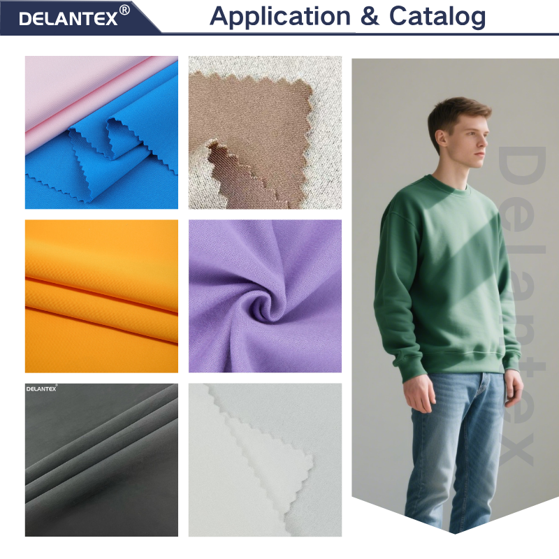 Delantex 160CM 330GSM Door Width and Weight High Quality 4-sided Elastic scuba for School Uniforms and Sports Apparel