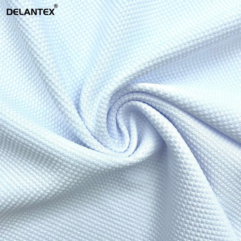 Delantex High Quality 96%polyester 4%spandex Knitted Stretch Bird Eye Mesh Fabric for Sportswear