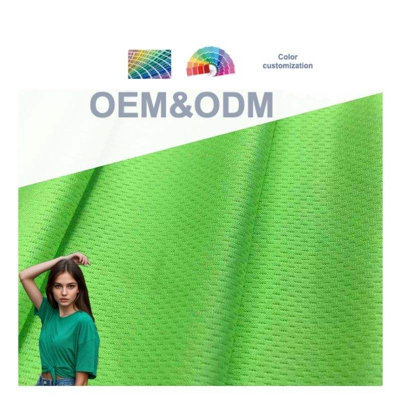 Delantex 100% Polyester Dry Fit Bird Eye Mesh Eyelet Knit Fabric Anti-Static for Outdoor & Garment Use