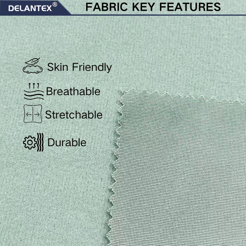 Delantex Winter Hot Selling Fabrics for Casual Wear 100 Polyester Micro Fleece Fabric Double Sided Fleece Fabrics for Clothing