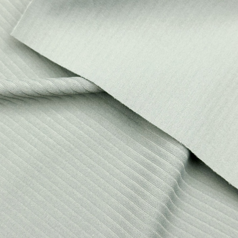 Delantex rib knit nylon spandex fabric for Women's yoga clothing 130cm 220gsm
