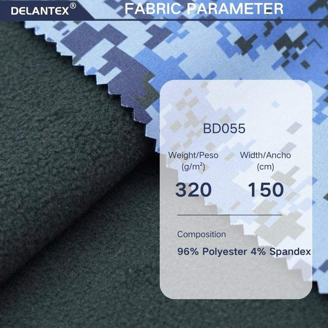 Camouflage Softshell Fabric Fleece Hoodie Fabric Two Fabrics Bonded Polar Fleece