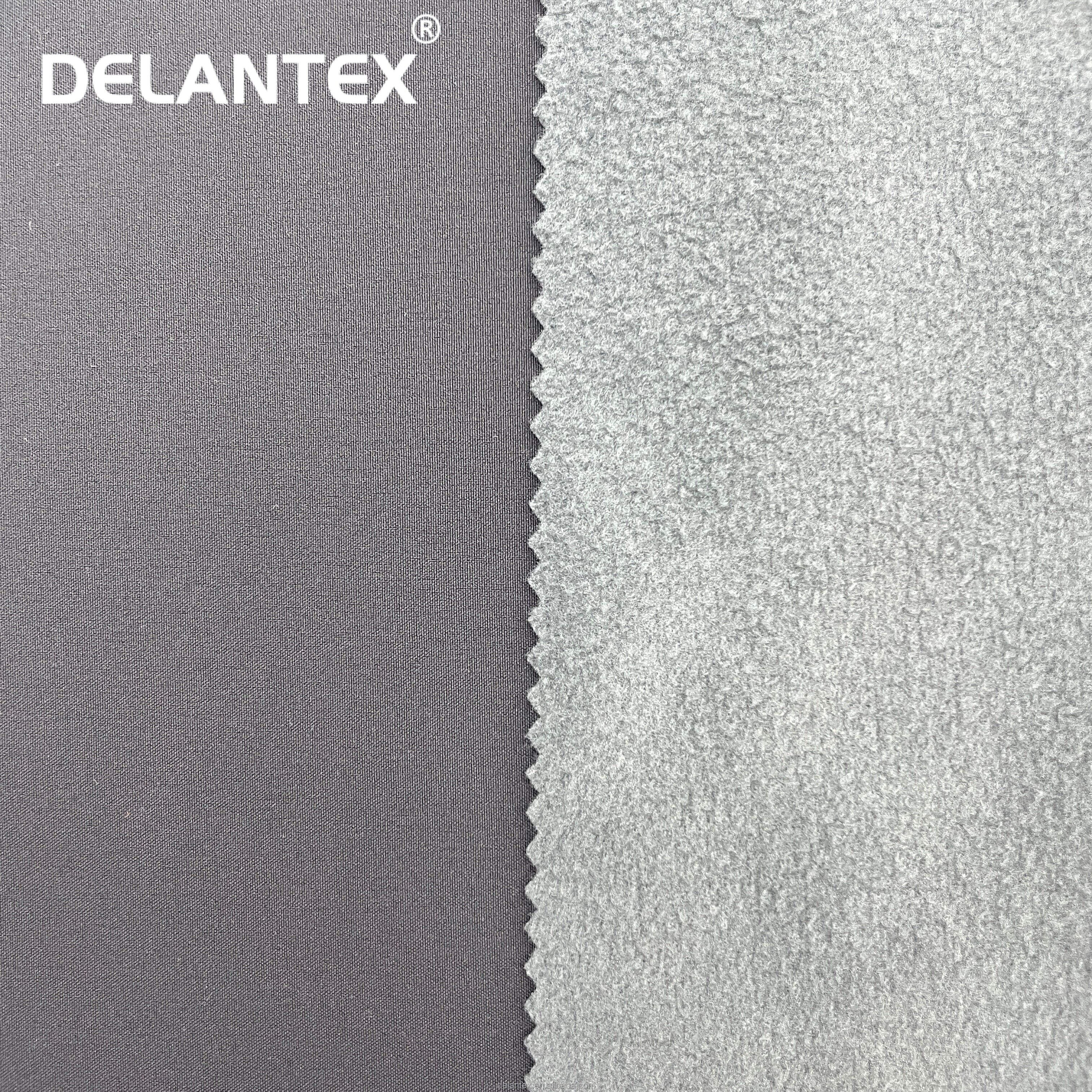 Delantex Hot Quality 320GSM 146CM 4 Way Stretch Softshell Fleece Fabric for Uniform