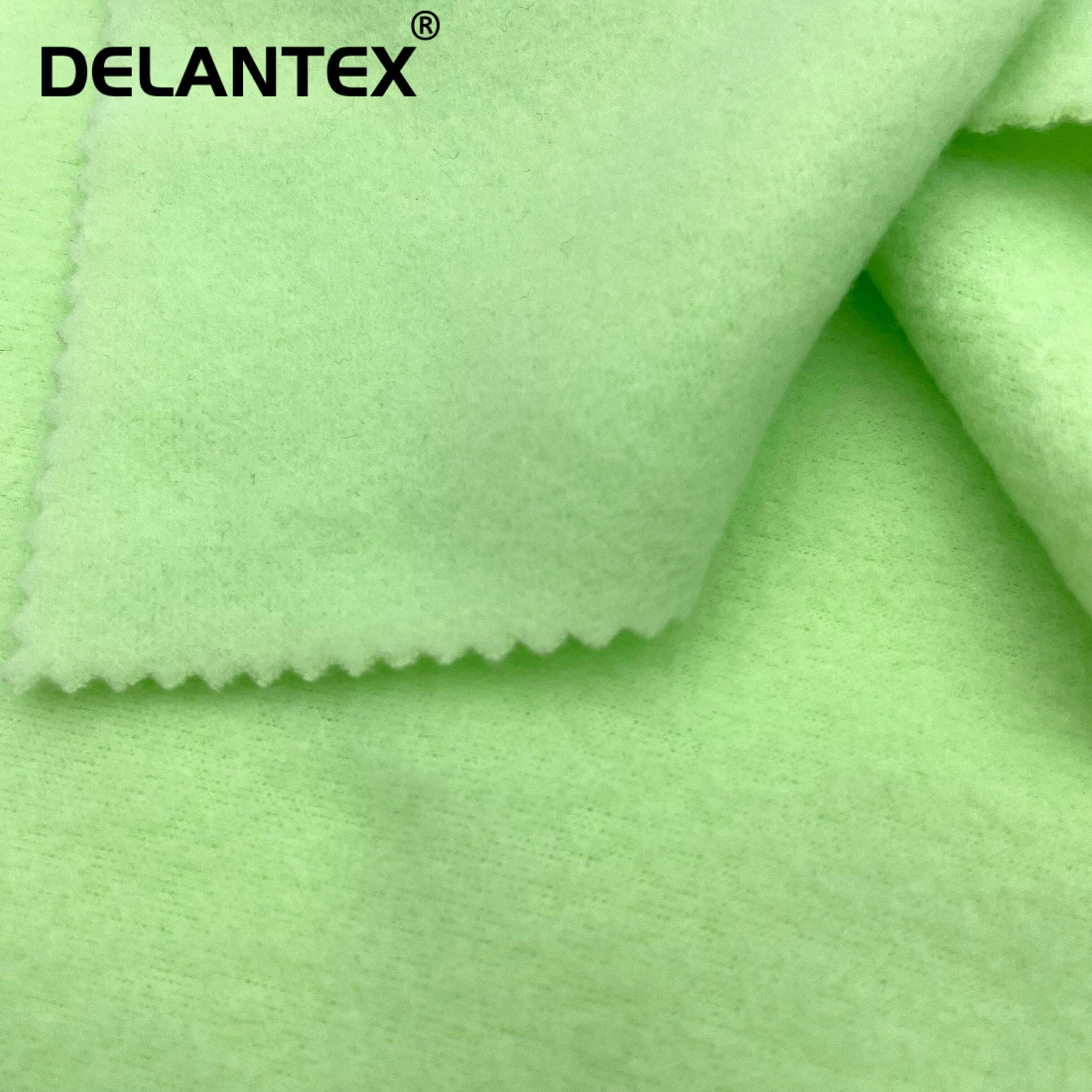 Circle Yarn Knitted Terry Micro Polar Fleece Fabric With Double Side Brushed