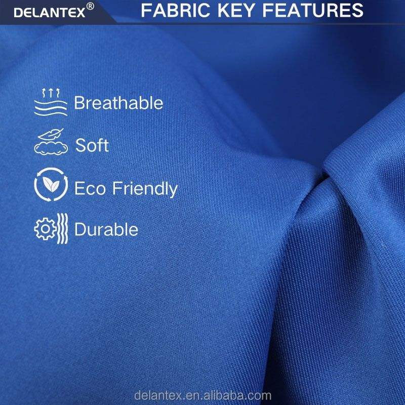 Delantex Polyester Spandex Interlock Knit Cationic Melange Air Layer Spacer Scuba Stretch Healthty Fabric for Sportswear Hoodie